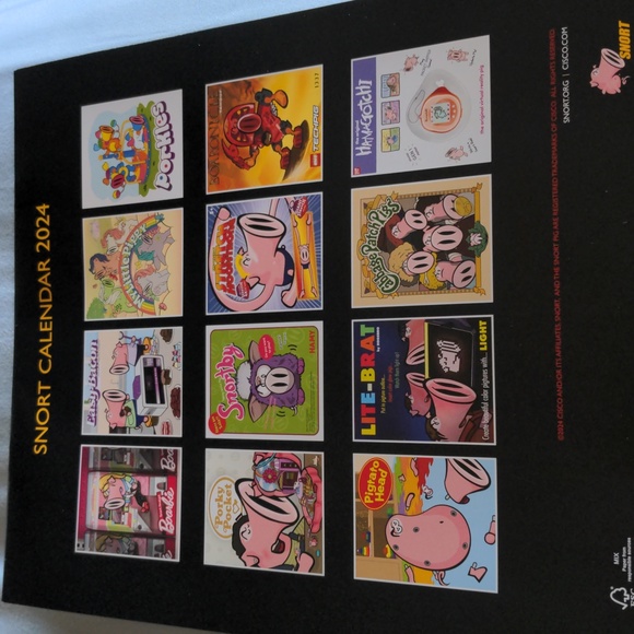 2024 Snort calendar classic toys, wall calendar featuring Snort and classic toys - Picture 2 of 2
